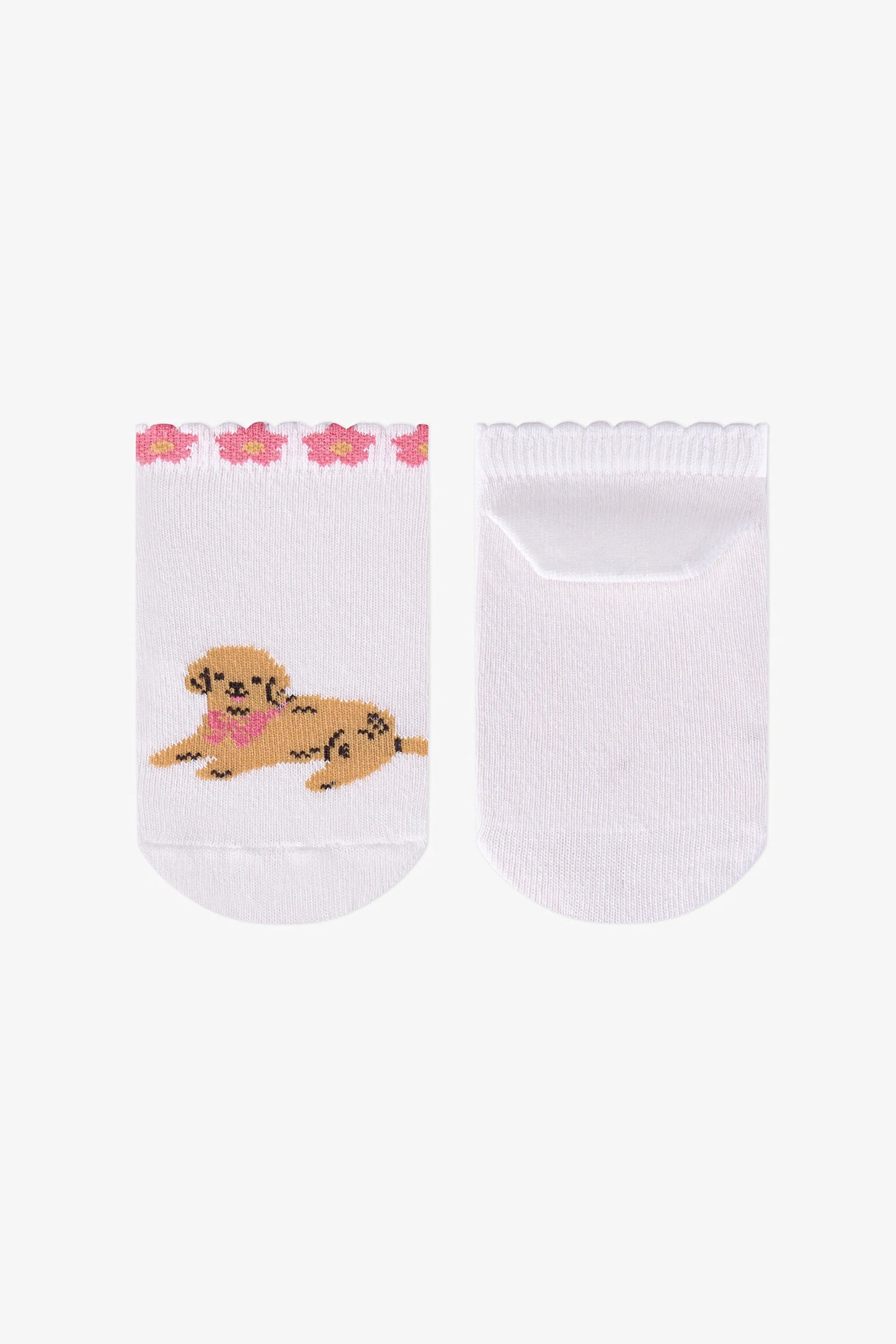 Kız Çocuk Flower Puppy 2 'lü Patik Çorap