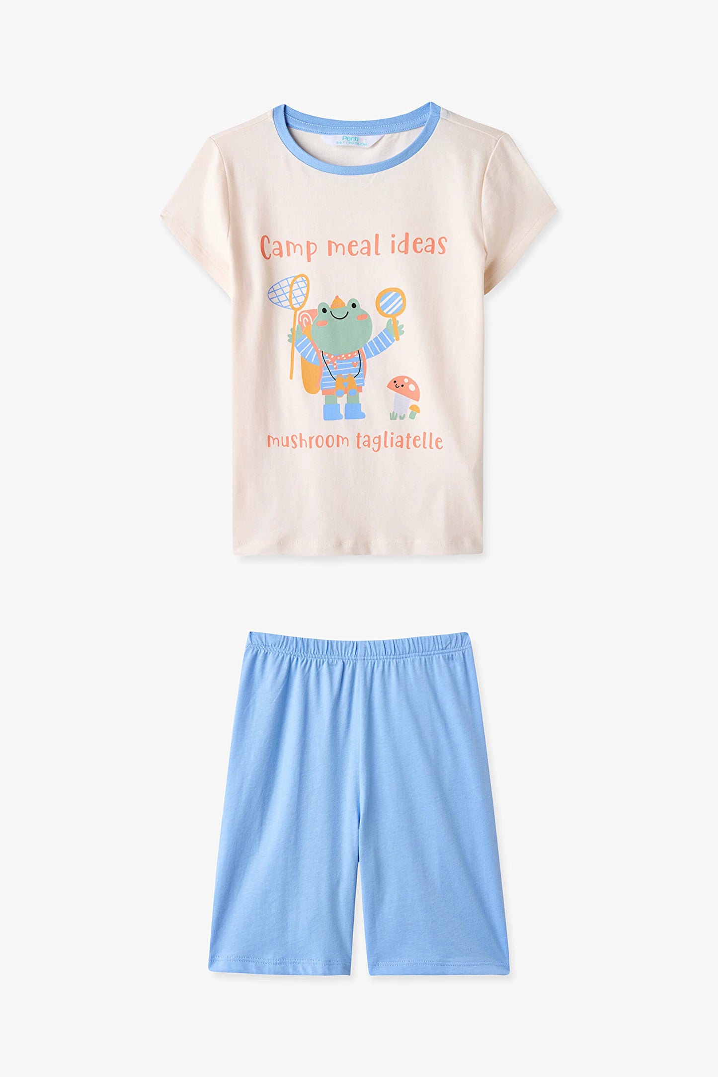 Renkli Erkek Çocuk Frog Camper Pamuklu 2'li Pijama Takımı