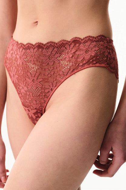 Bordo Lace Dantel Slip Külot