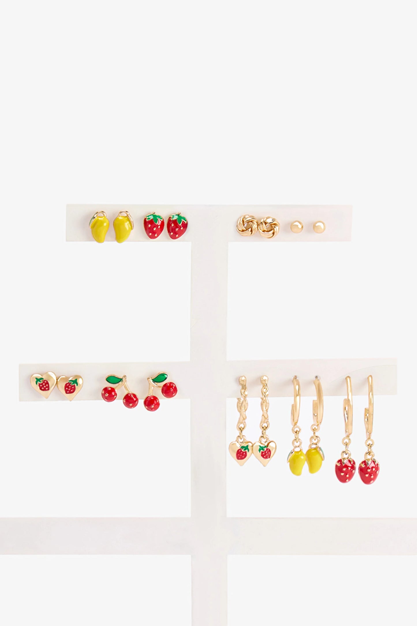 Renkli Mix Fruit Küpe Seti