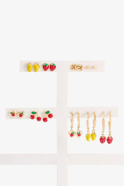 Renkli Mix Fruit Küpe Seti