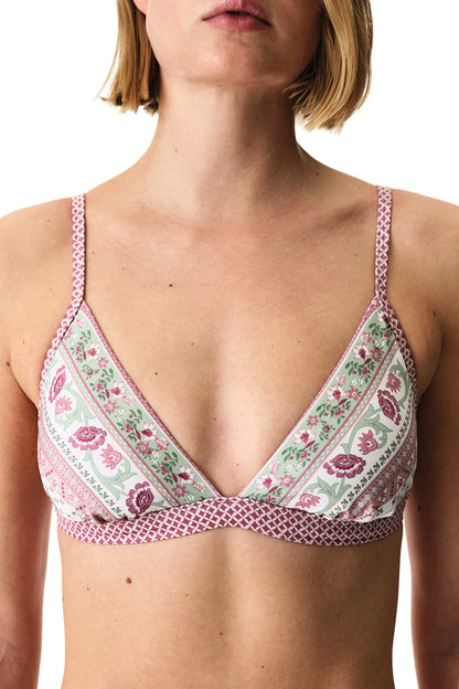 Renkli Liriane Üçgen Fit Bikini Üstü
