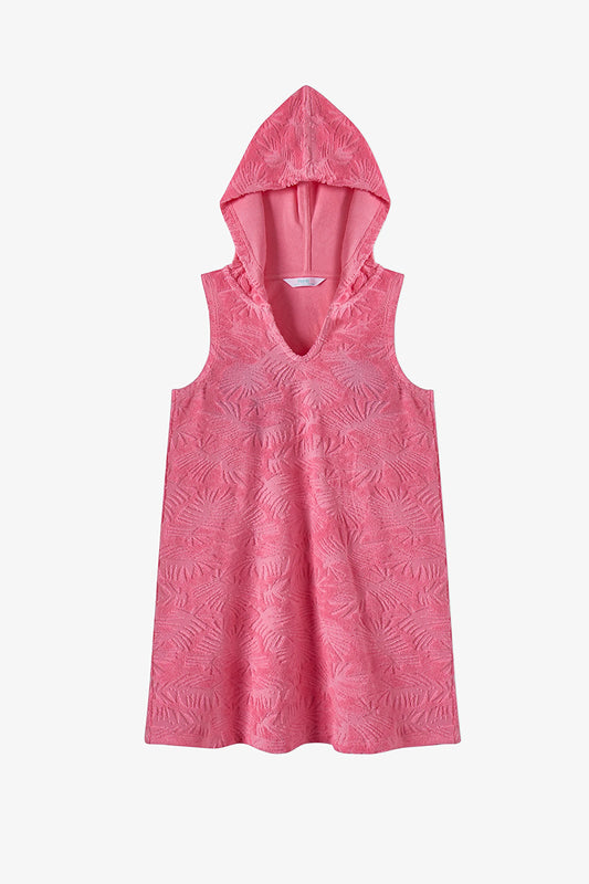 Renkli Kız Çocuk Textured Pinky Towel Kaftan