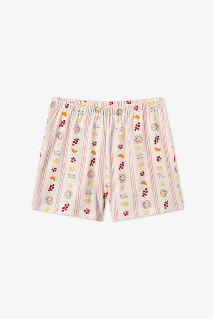 Lila Kız Çocuk Picnic Pamuklu 2'li Pijama Takımı