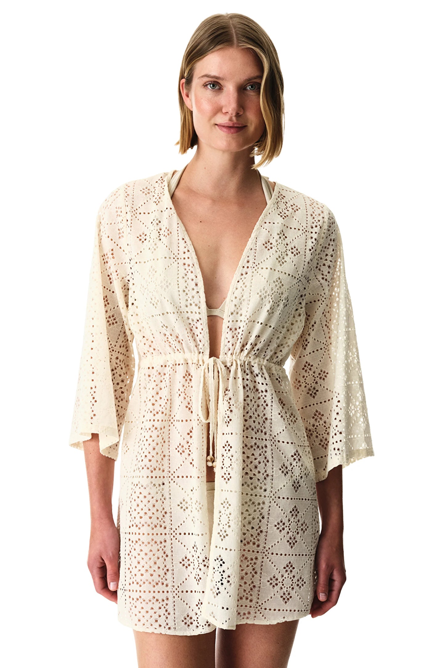 Ekru Jasmine Kimono