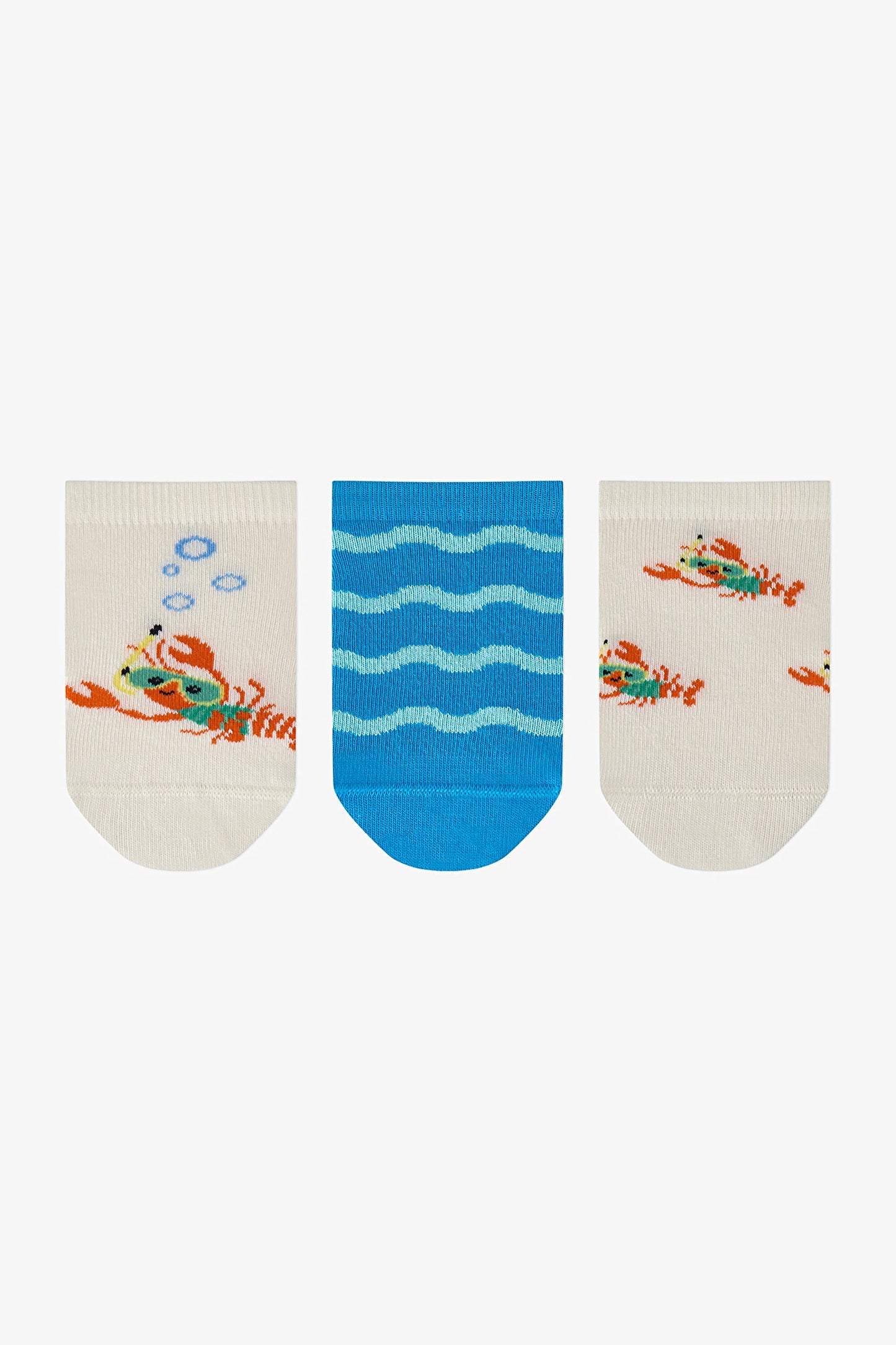 Erkek Çocuk Snorkel Lobster 3'lü Patik Çorap