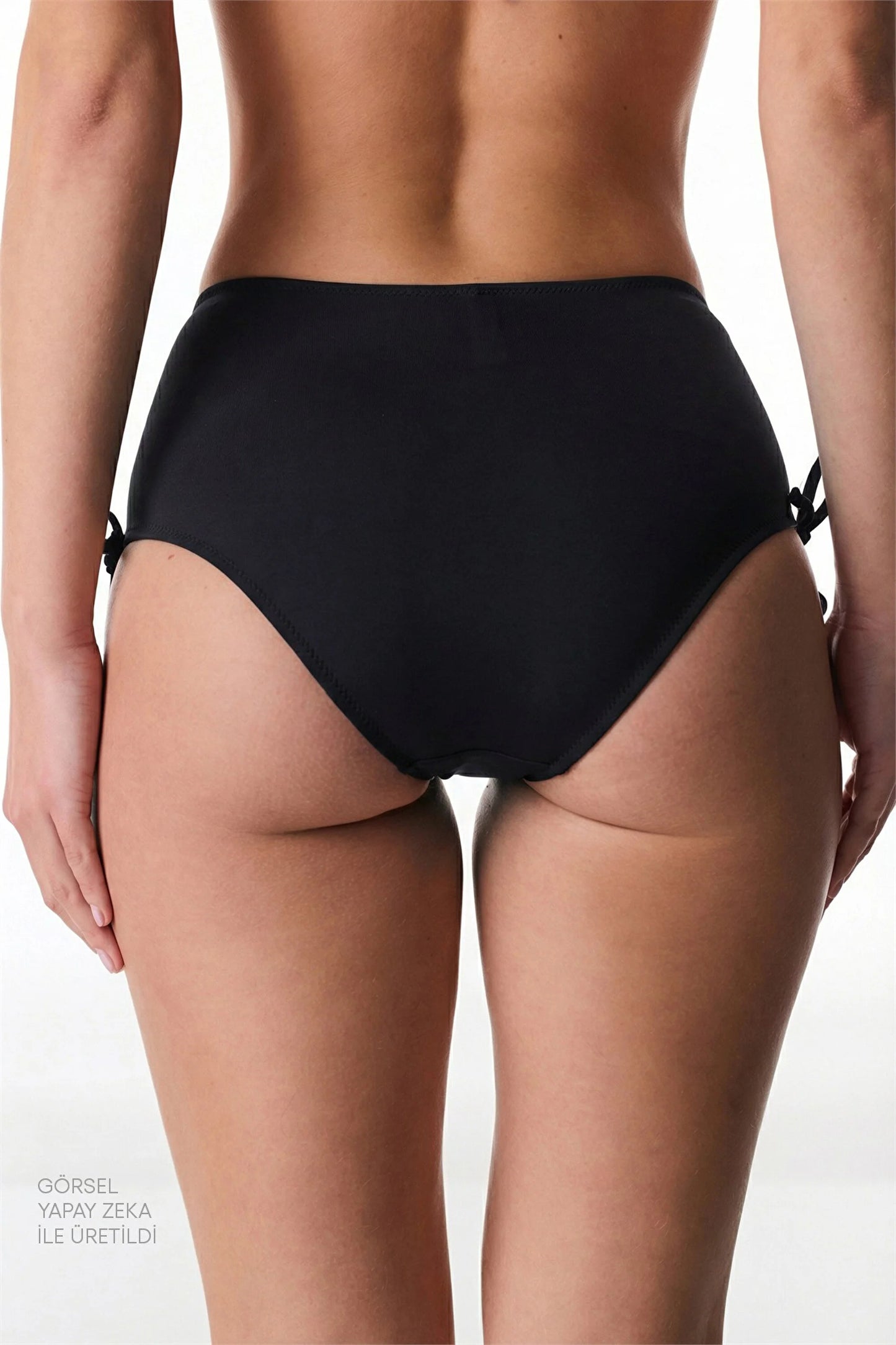 Siyah High Ring Bikini Altı