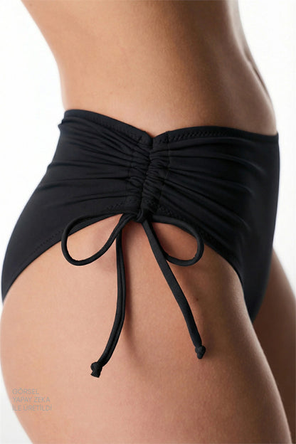 Siyah High Ring Bikini Altı