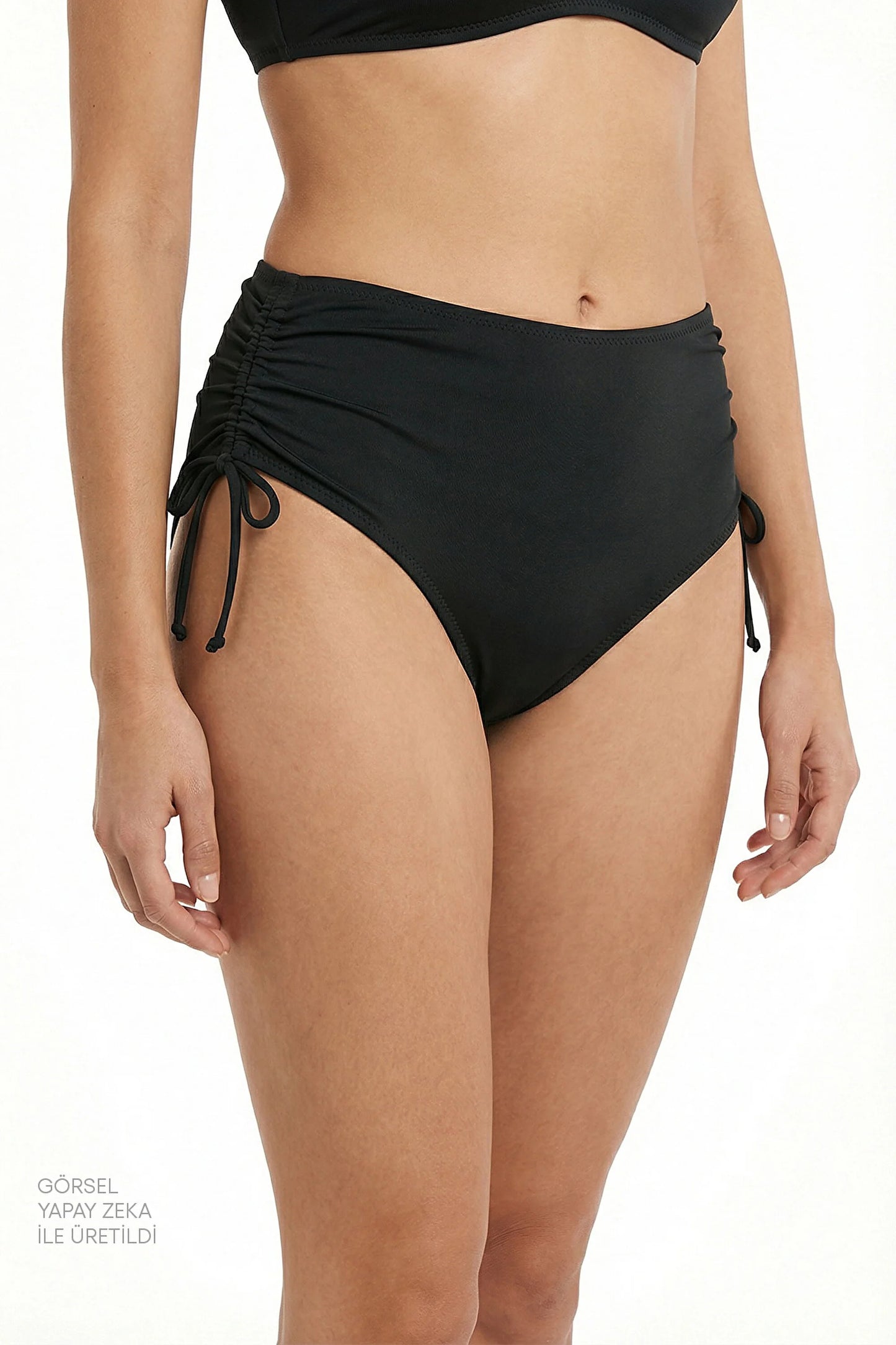 Siyah High Ring Bikini Altı