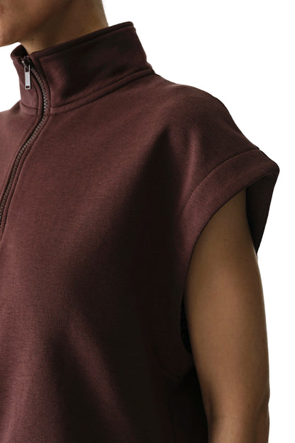 Kahverengi Nura Half Zip Sweatshirt