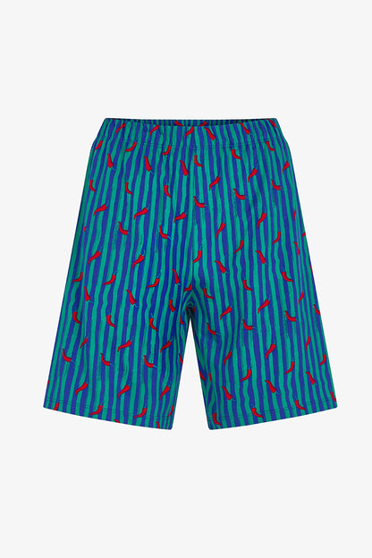 Erkek Renkli Spicy Life Şortlu Pijama Takımı