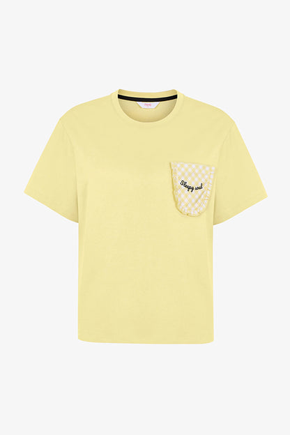 Açık Sarı Sleepy Soul Pamuklu Pantolon Pijama Takımı