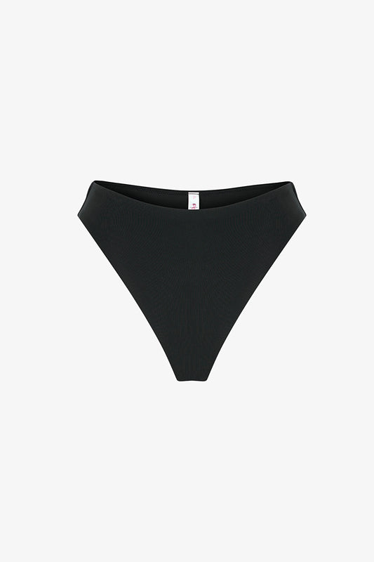 Siyah High Leg Slip Bikini Altı