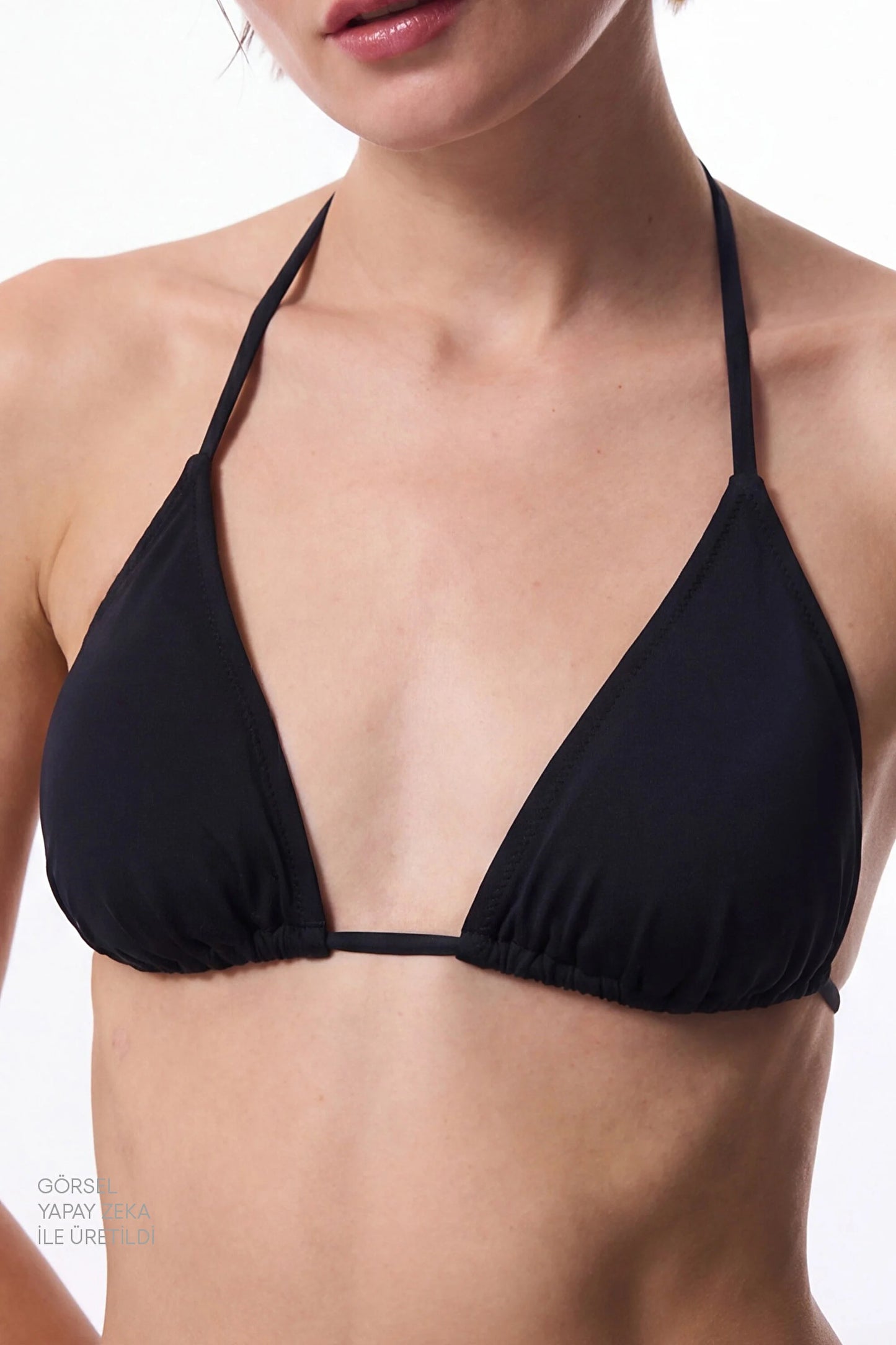 Siyah Üçgen Bikini Üstü
