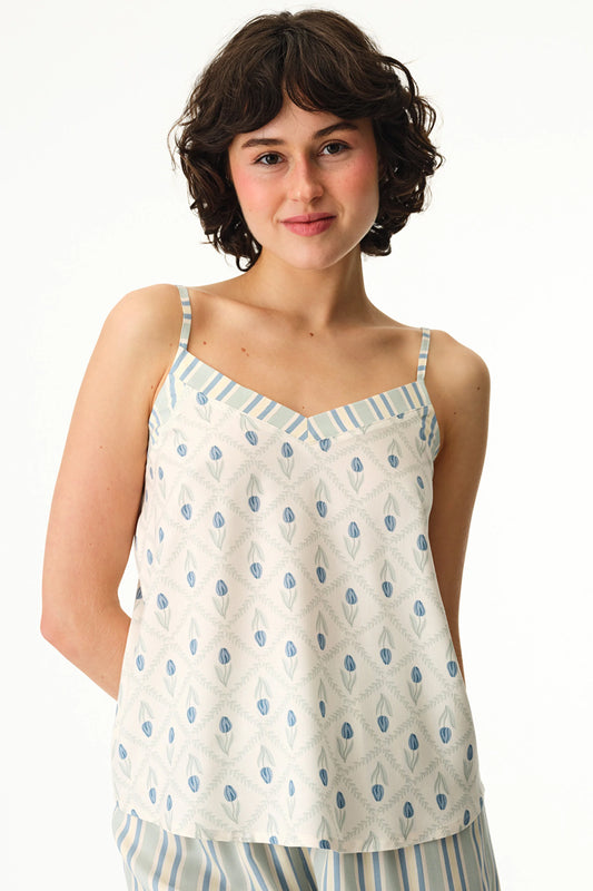Renkli Serenity Floral Atlet Pijama Üstü