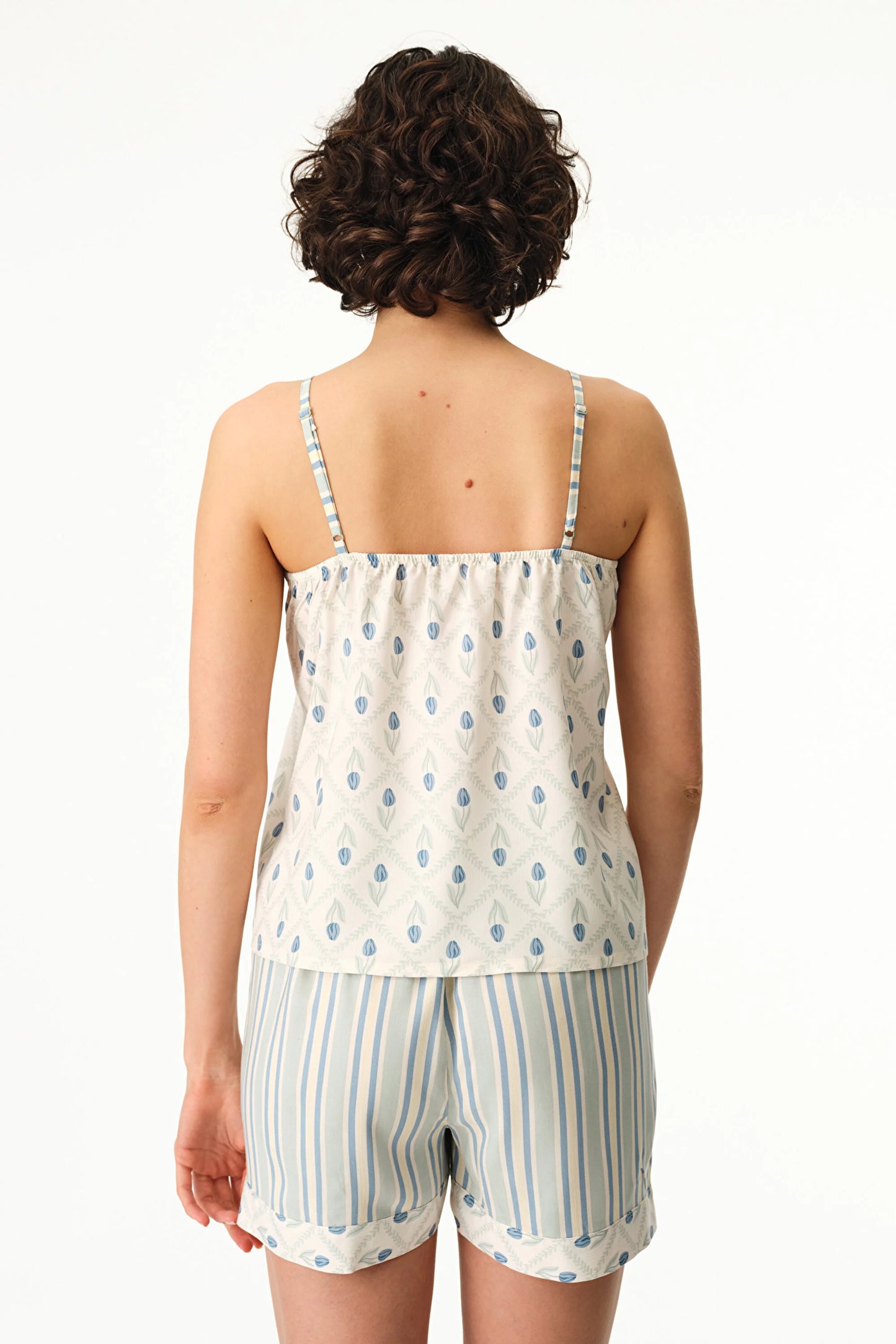 Renkli Serenity Floral Atlet Pijama Üstü