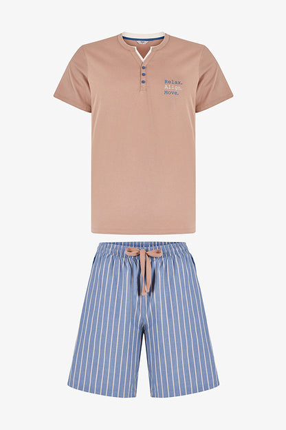 Erkek Renkli Desert Sand Pijama Takımı