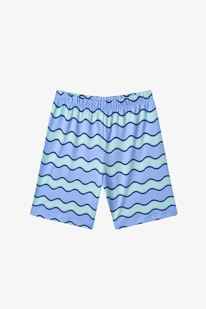 Mavi Erkek Çocuk Blue Waves Pamuklu 2'li Pijama Takımı