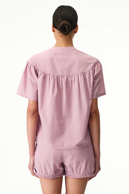 Pembe Petal Pamuklu Şortlu Pijama Takımı