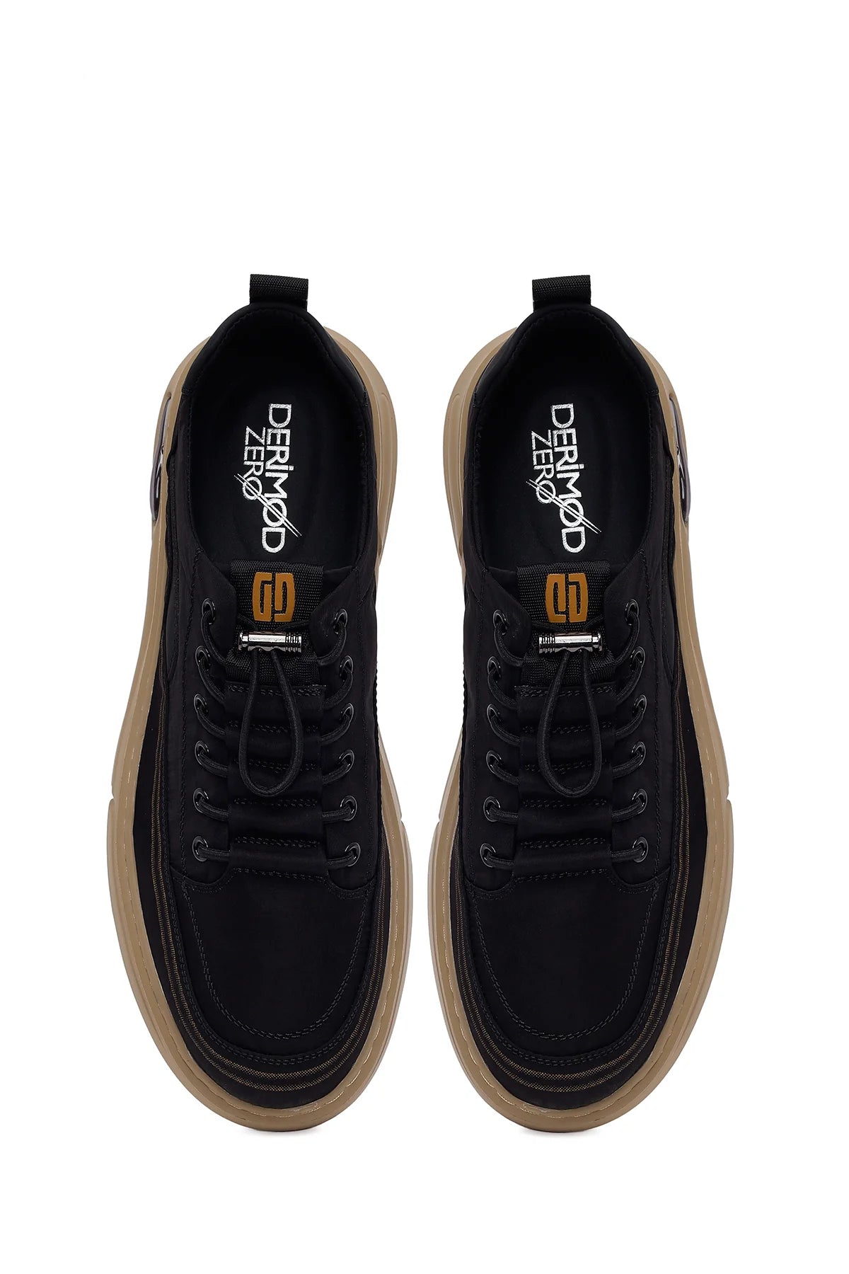 Derimoz Zero Erkek Siyah Bağcıklı Kumaş Sneaker