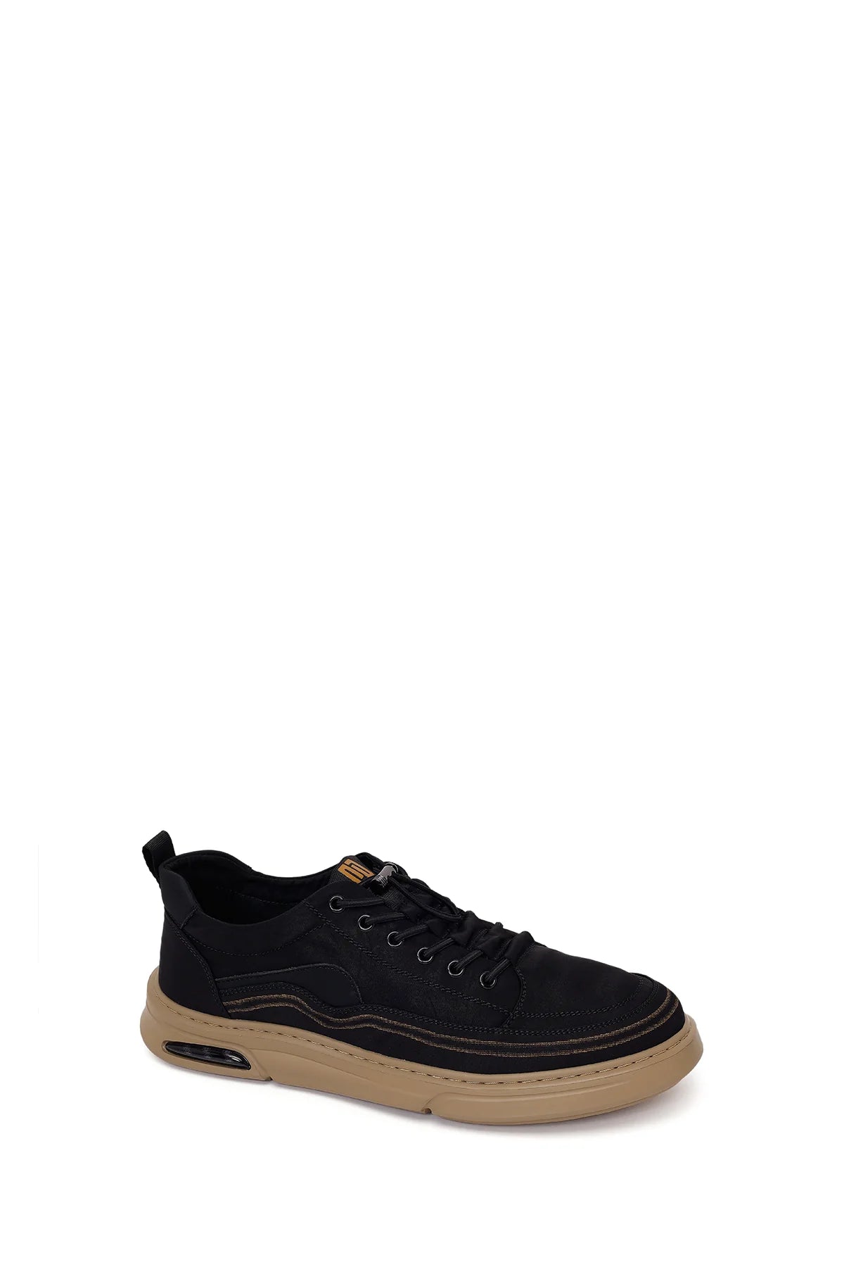 Derimoz Zero Erkek Siyah Bağcıklı Kumaş Sneaker