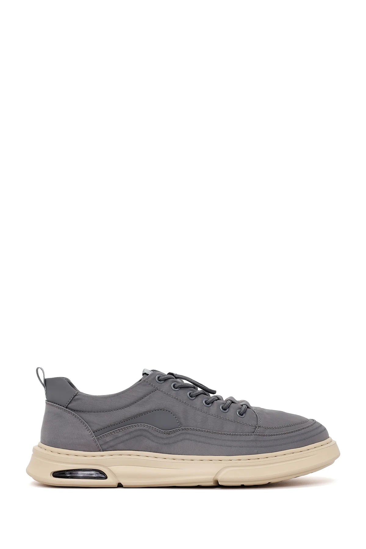 Derimoz Zero Erkek Gri Bağcıklı Kumaş Sneaker