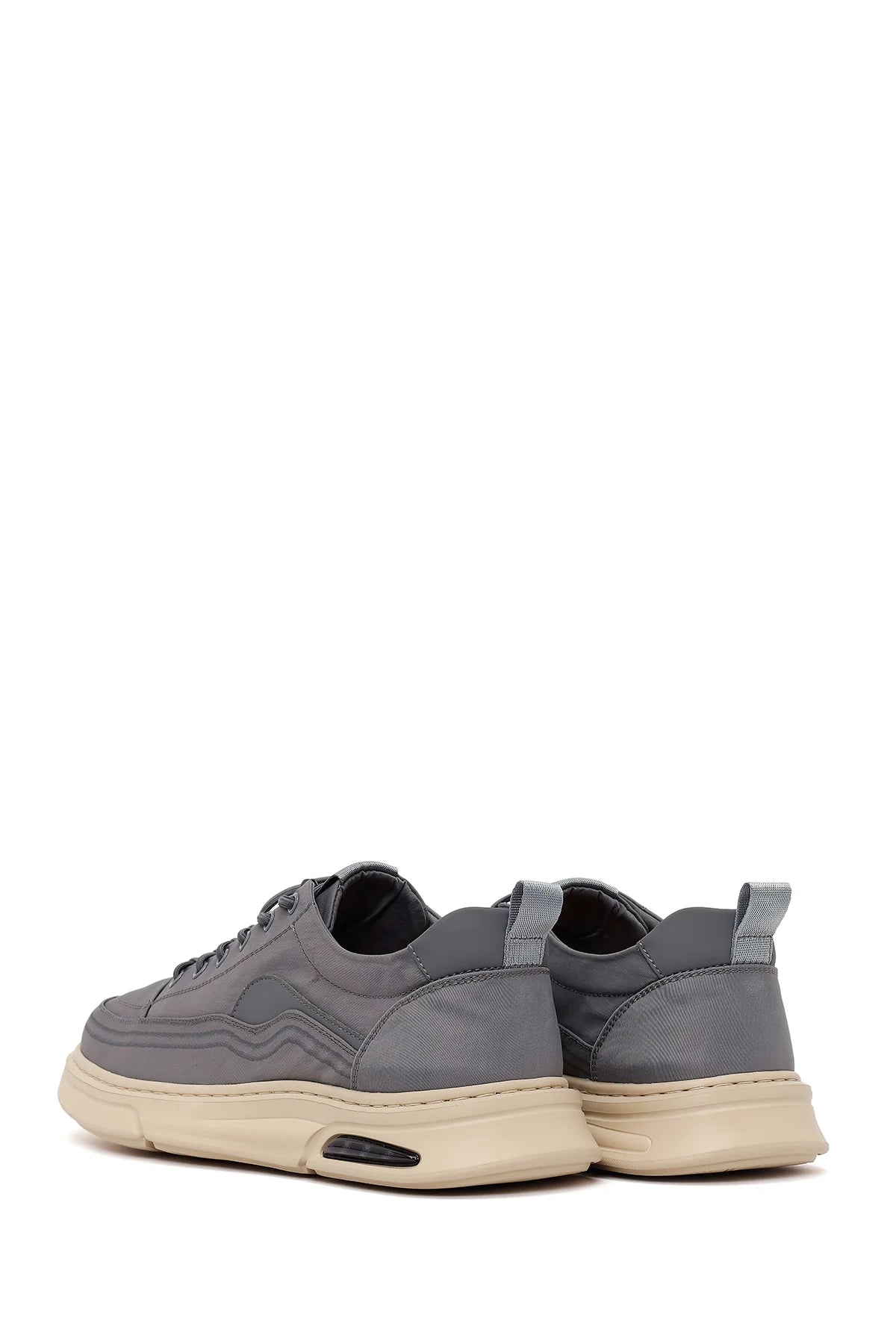 Derimoz Zero Erkek Gri Bağcıklı Kumaş Sneaker