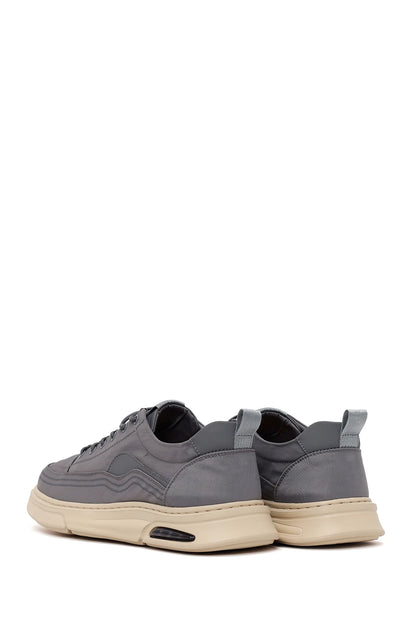 Derimoz Zero Erkek Gri Bağcıklı Kumaş Sneaker