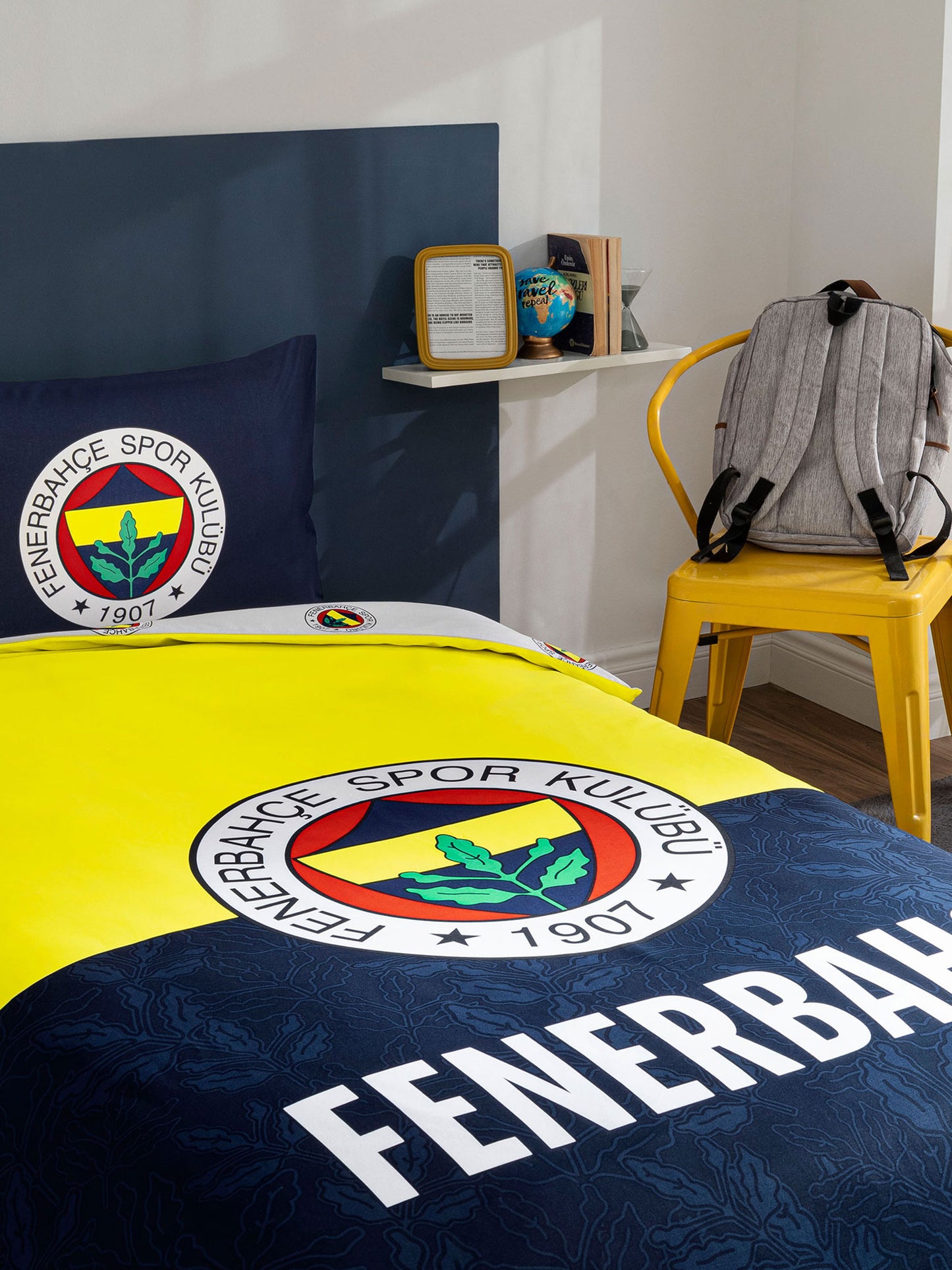 Fenerbahçe Sarı Lacivert Efsane Tek Kişilik Nevresim Takımı 120cm