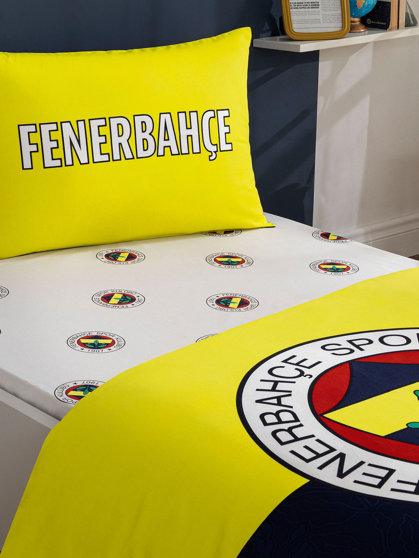 Fenerbahçe Sarı Lacivert Efsane Tek Kişilik Nevresim Takımı 120cm