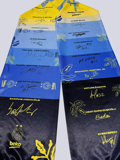 Fenerbahçe Lacivert Basketbol Imzalı Unisex Şal