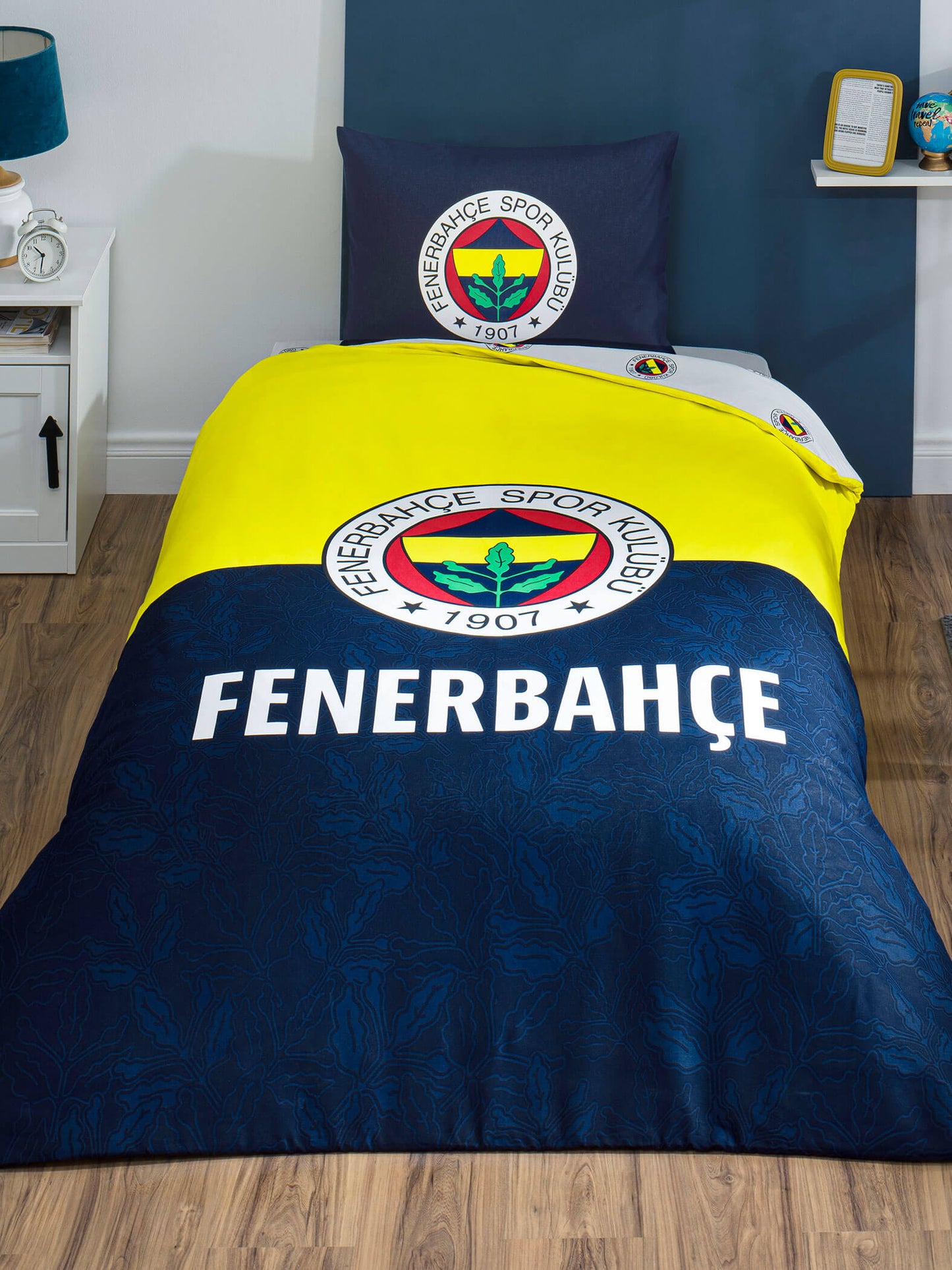 Fenerbahçe Sarı Lacivert Efsane Tek Kişilik Nevresim Takımı 100cm