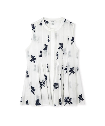 Beyaz Floral Nakışlı Volanlı Bluz Is1260006096002 | Ipekyol