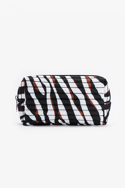Siyah Zebra Makyaj Çantası