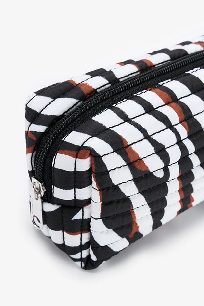 Siyah Zebra Makyaj Çantası