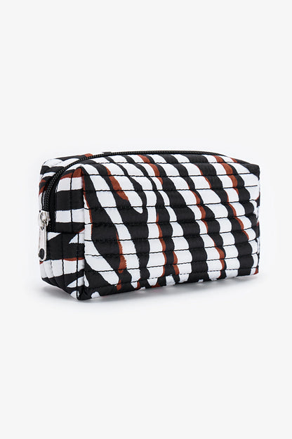 Siyah Zebra Makyaj Çantası