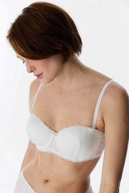 Kırık Beyaz Bloom Lace Dantel Balenli Sütyen