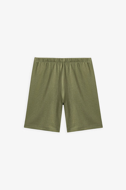 Haki Erkek Çocuk Dino In The Field Pamuklu 2'li Pijama Takımı