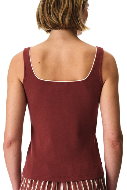 Bordo Sisterhood Pamuklu Atlet Pijama Üstü