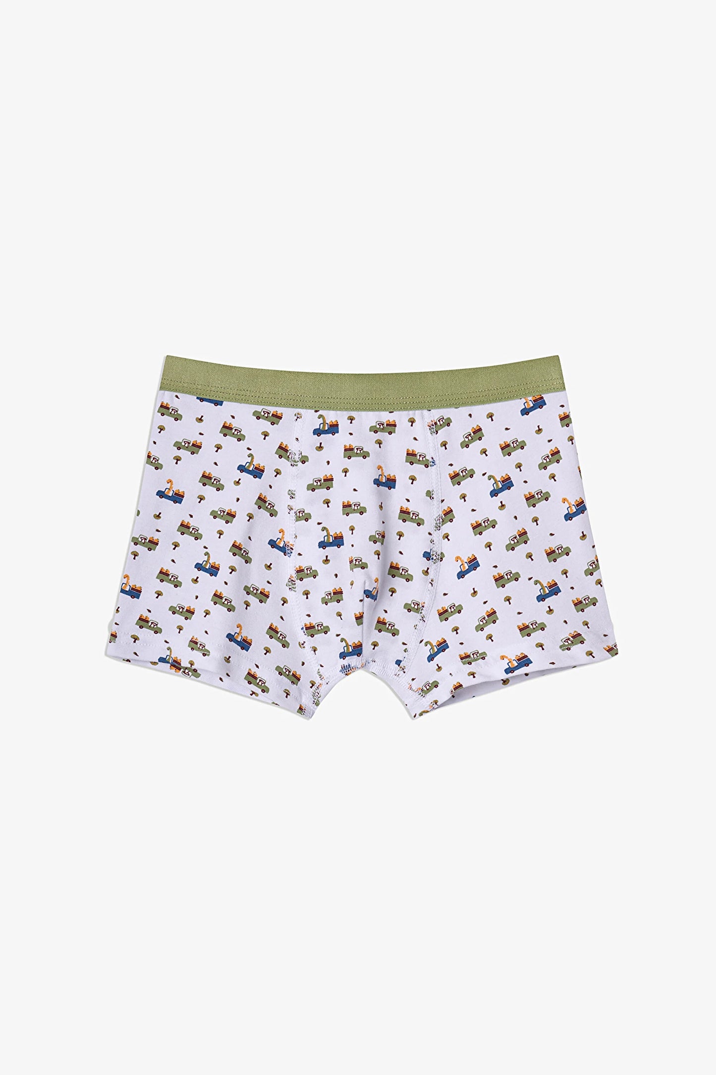 Haki Erkek Çocuk Dino In The Field 3'lü Boxer