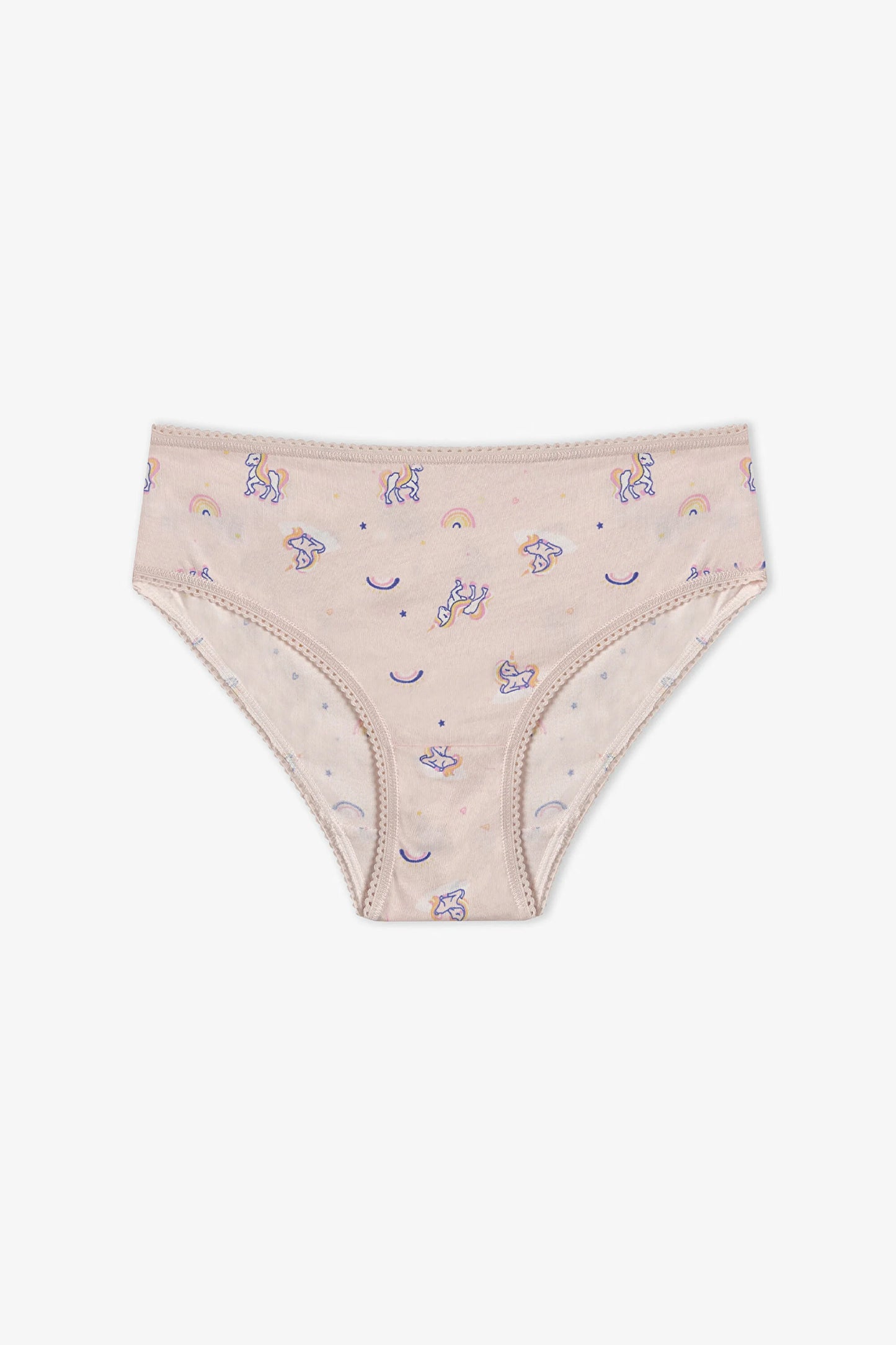 Renkli Kız Çocuk Unicorn Dream Pamuklu 5'li Slip Külot