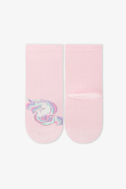Renkli Kız Çocuk Cutie Unicorn 4'lü Soket Çorap