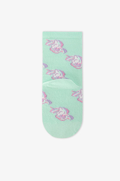 Renkli Kız Çocuk Cutie Unicorn 4'lü Soket Çorap