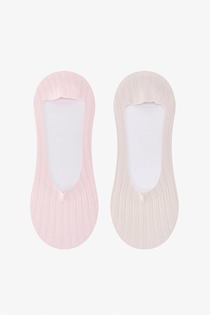 Pembe - Multi Seamless Jacquard 2'li Babet Çorabı
