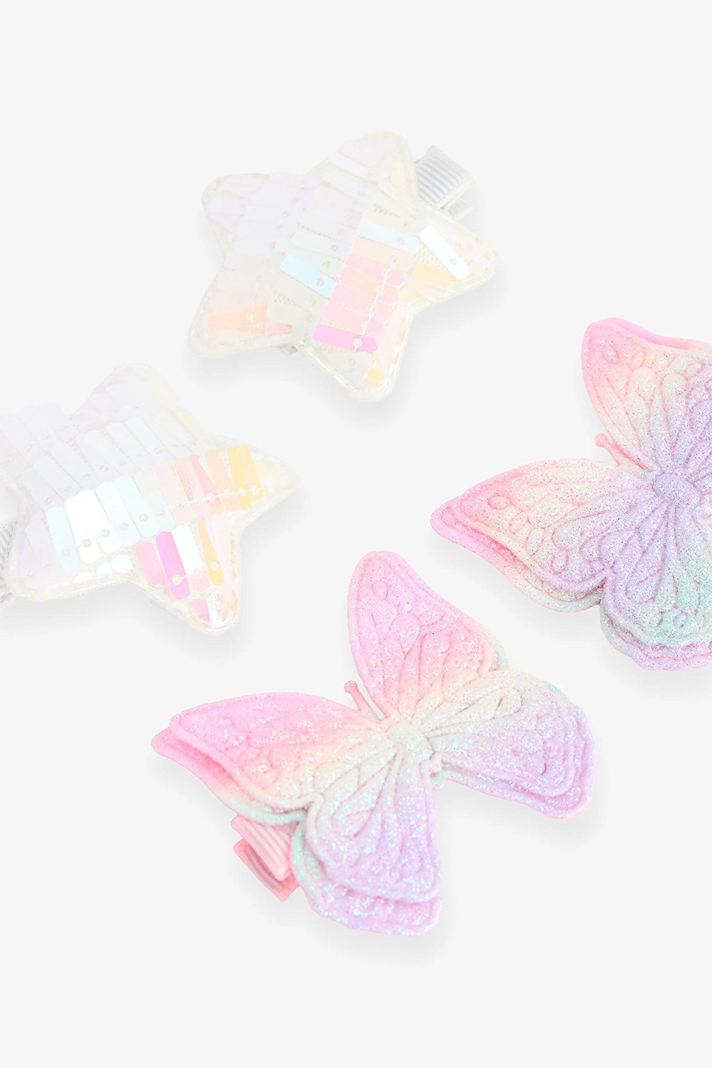 Renkli Kız Çocuk Butterfly Toka Seti
