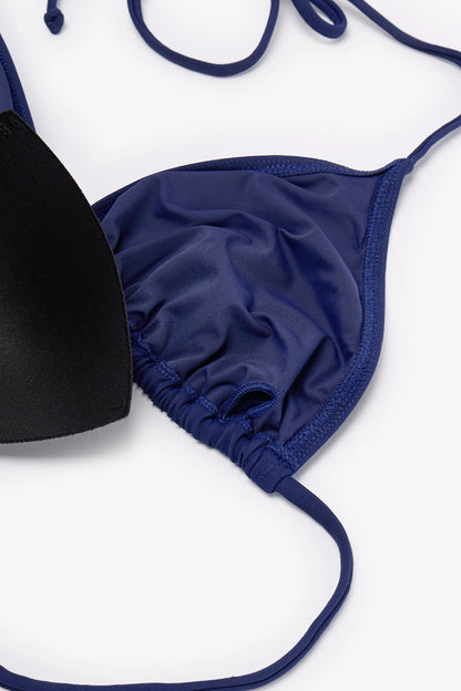 Lacivert Üçgen Bikini Üstü