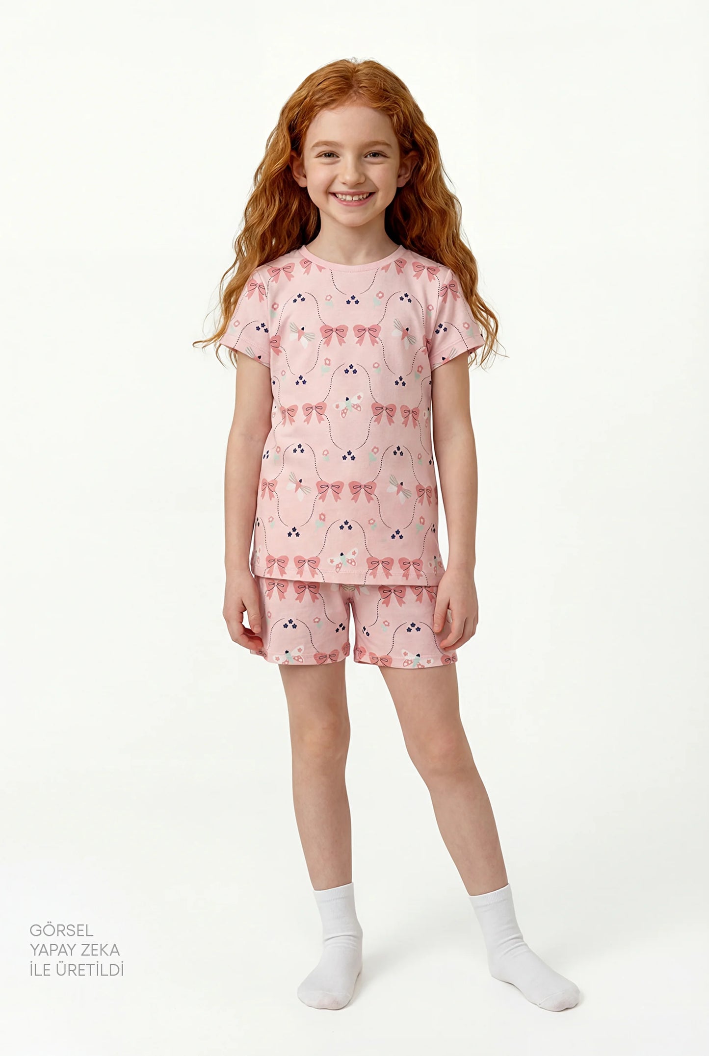 Mint Yeşili Kız Çocuk In The Garden Pamuklu 2'li Pijama Takımı
