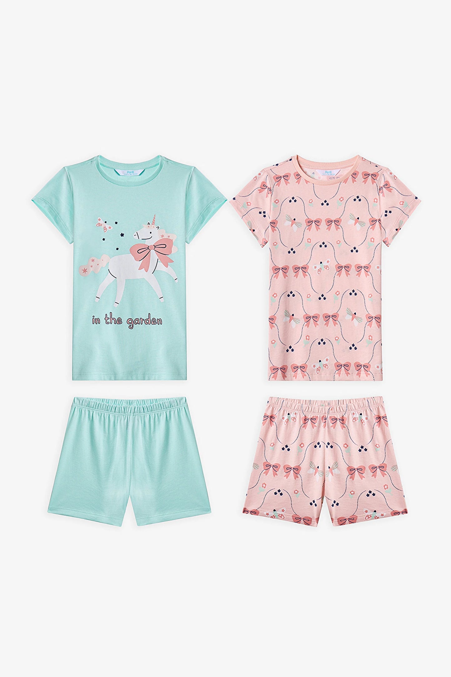 Mint Yeşili Kız Çocuk In The Garden Pamuklu 2'li Pijama Takımı