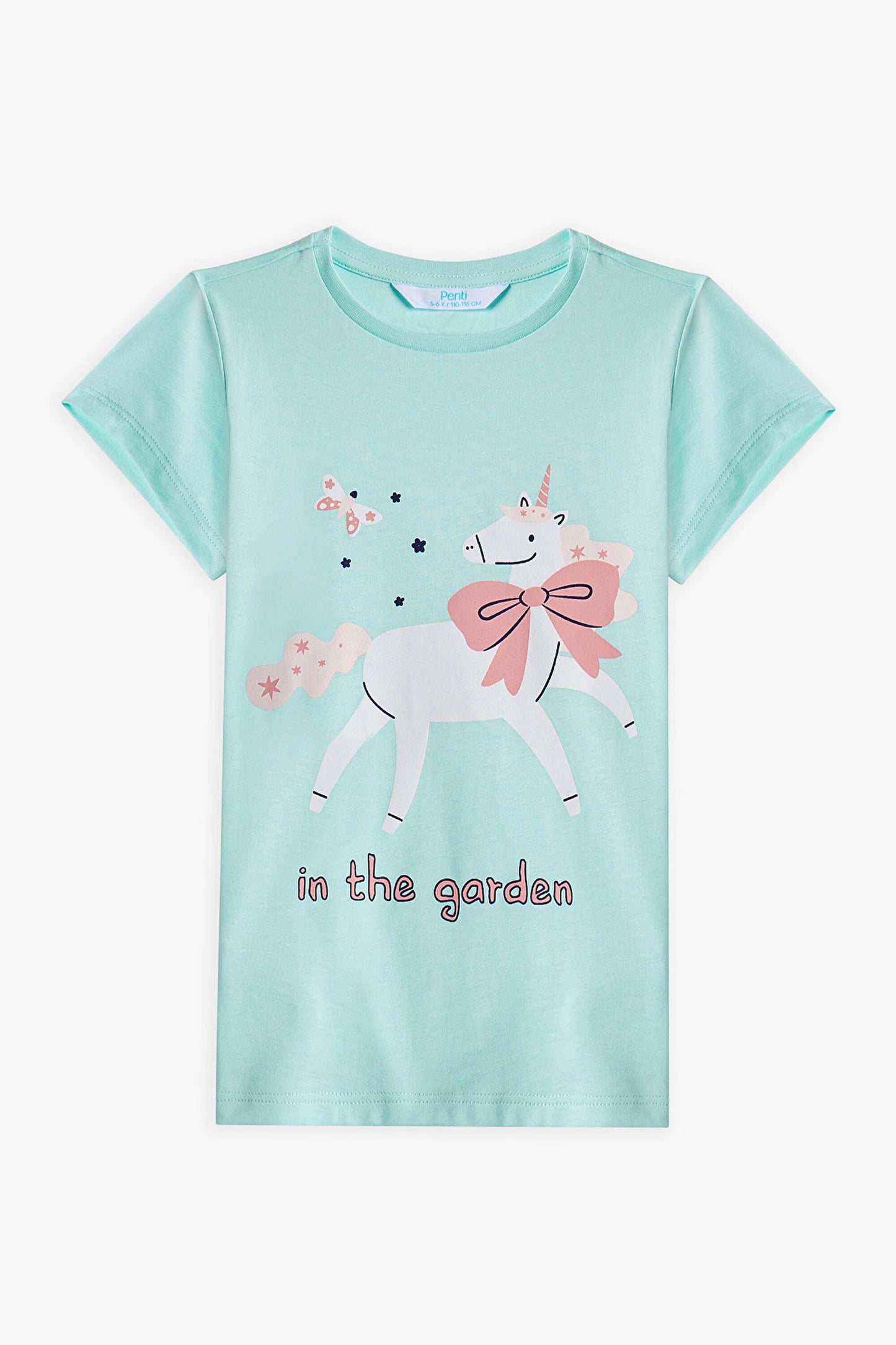 Mint Yeşili Kız Çocuk In The Garden Pamuklu 2'li Pijama Takımı