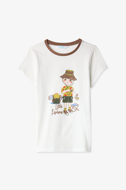 Yeşil Erkek Çocuk Camping Club Pamuklu 2'li Pijama Takımı